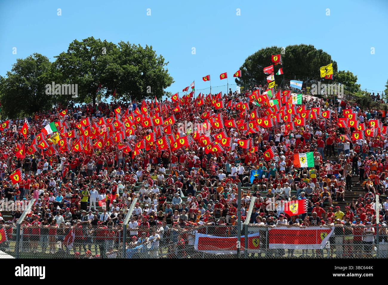 Ferrari Supporters Imola, Italy. 18th May, 2025. Ferrari Supporters during Formula 1 AWS ...