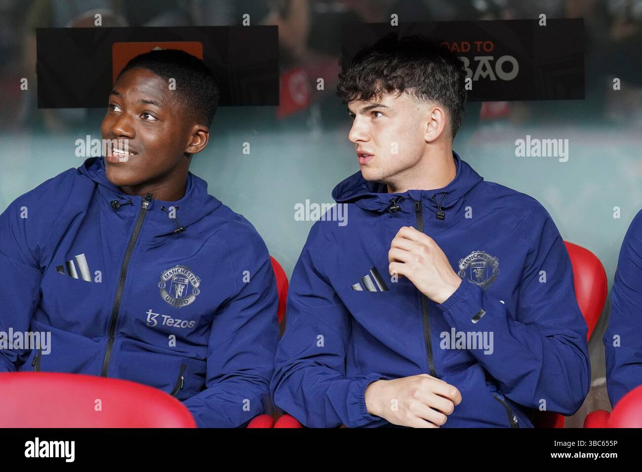 Bilbao, Spain. 01st May, 2025. Manchester United midfielder Kobbie ...
