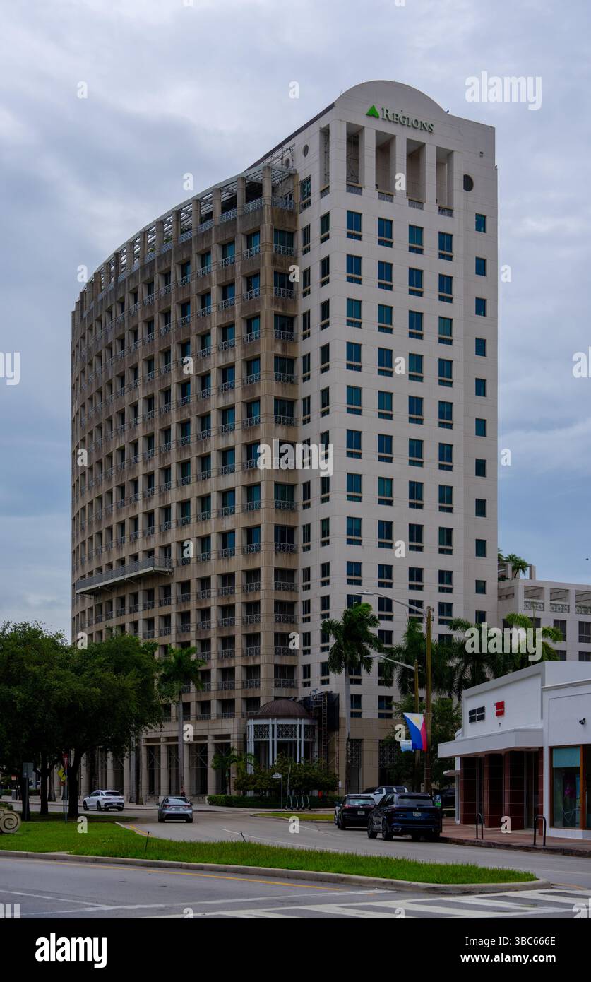 Coral Gables, FL, USA - May 12, 2025: Coral Gables Miami Regions Tower ...