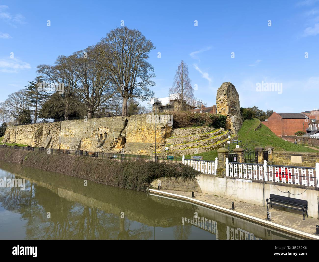 THe town wall built in 1295 around the castle in Tonbridge, UK. - Smartphone Captured Stock Image