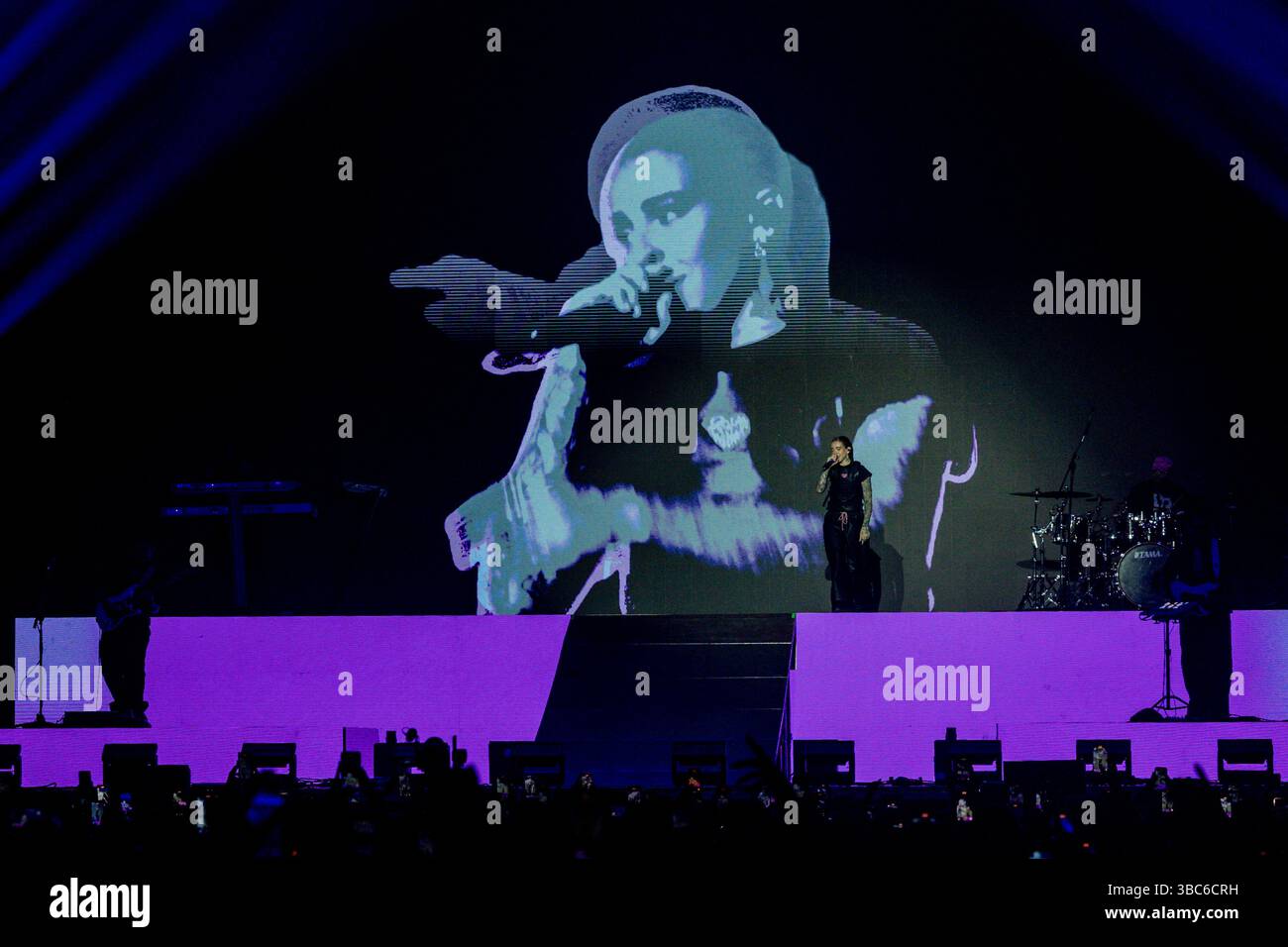Puerto Rican singer and songwriter Young Miko during her concert at the ...