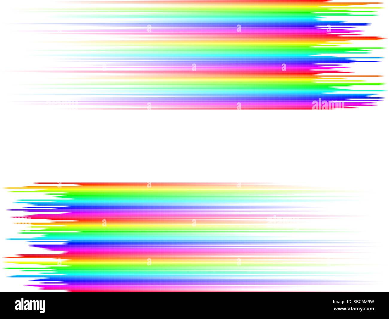 Rainbow stripes gradient with squares mosaic pattern, white background ...