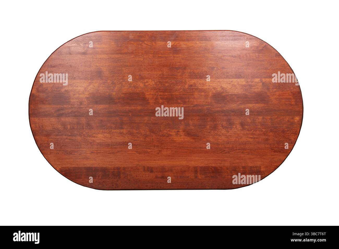 Oval wooden frame on a white background Stock Photo