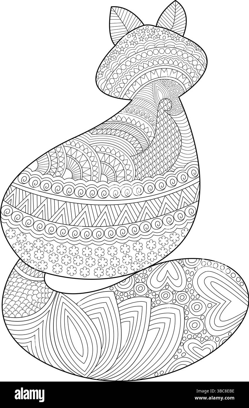Colouring Complex Cat Cat complex coloring page Cut Out Stock Images & Pictures - Alamy