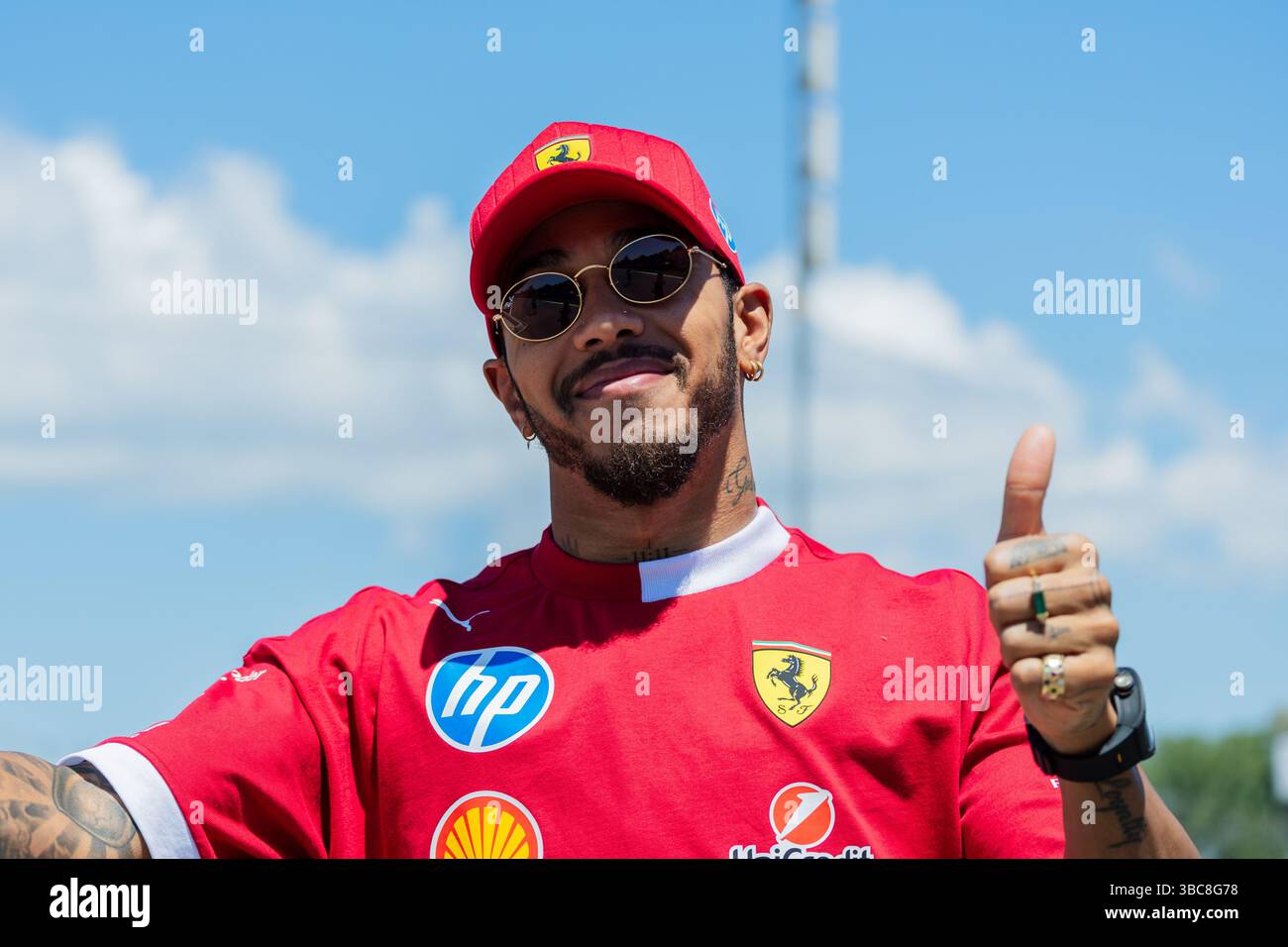 Imola, Italy. 18th May, 2025. Lewis Hamilton of Great Britain and Scuderia Ferrari seen during the Formula One Emilia Romagna Grand Prix. Credit: SOPA Images Limited/Alamy Live News Stock Photo