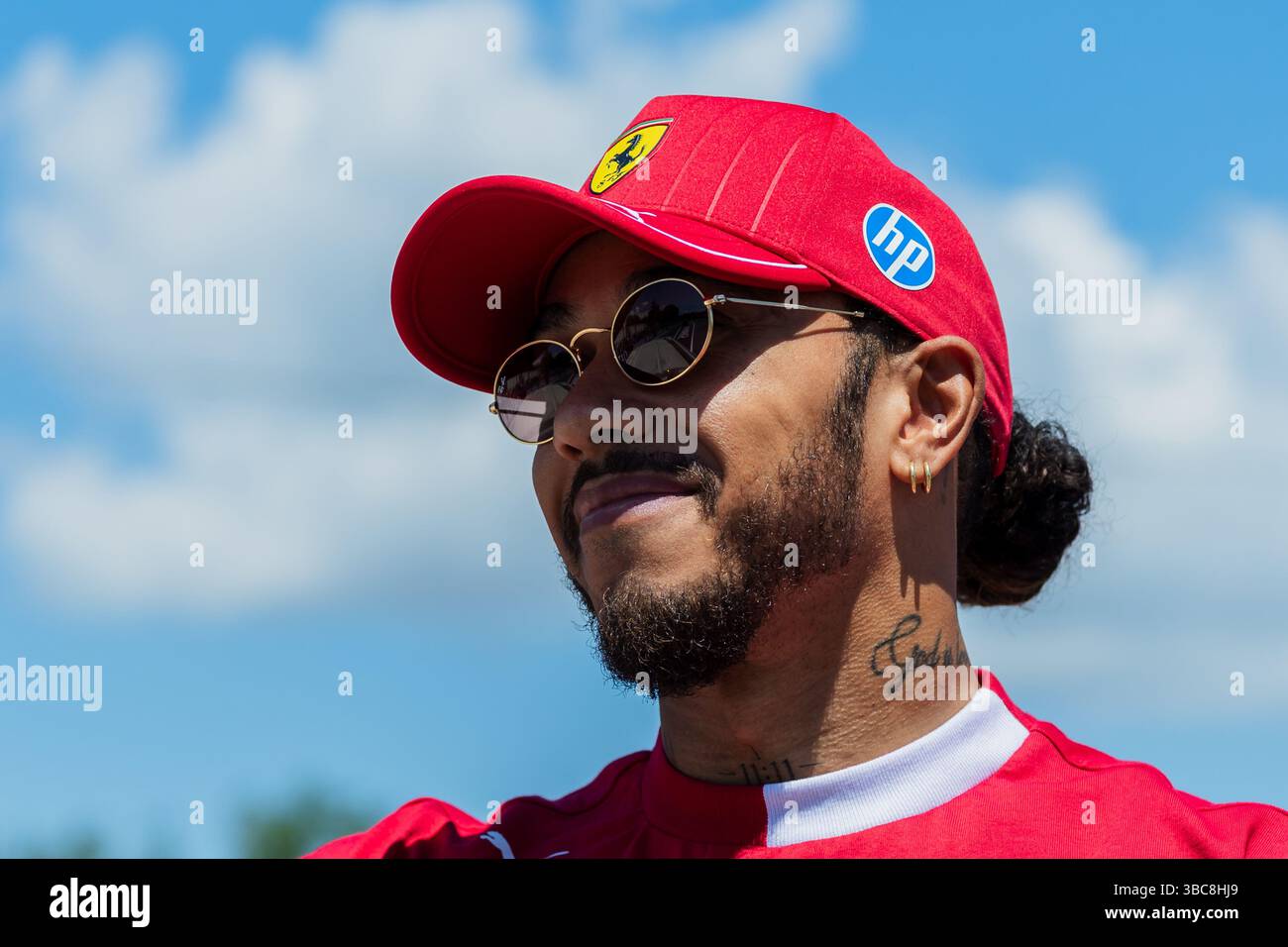 Imola, Italy. 18th May, 2025. Lewis Hamilton of Great Britain and Scuderia Ferrari seen during the Formula One Emilia Romagna Grand Prix. (Photo by Jay Hirano/SOPA Images/Sipa USA) Credit: Sipa USA/Alamy Live News Stock Photo