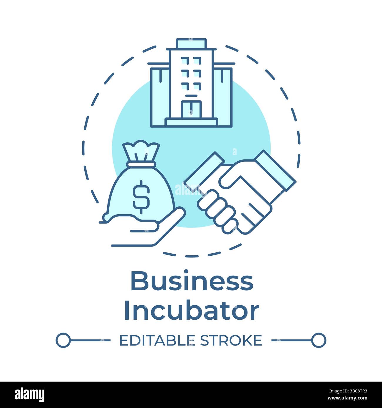 Business incubator soft blue concept icon Stock Vector