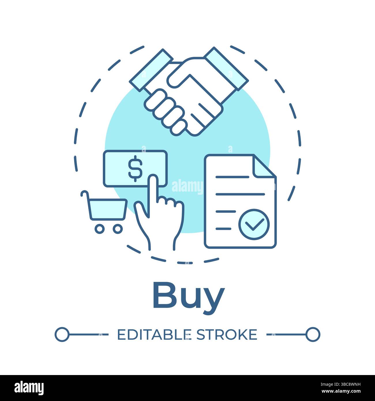 Buy soft blue concept icon Stock Vector