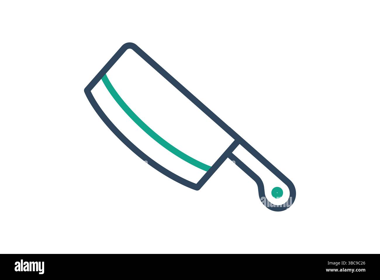 Knife icon. line icon style. icon related to meat knife. cooking elements vector illustration Stock Vector