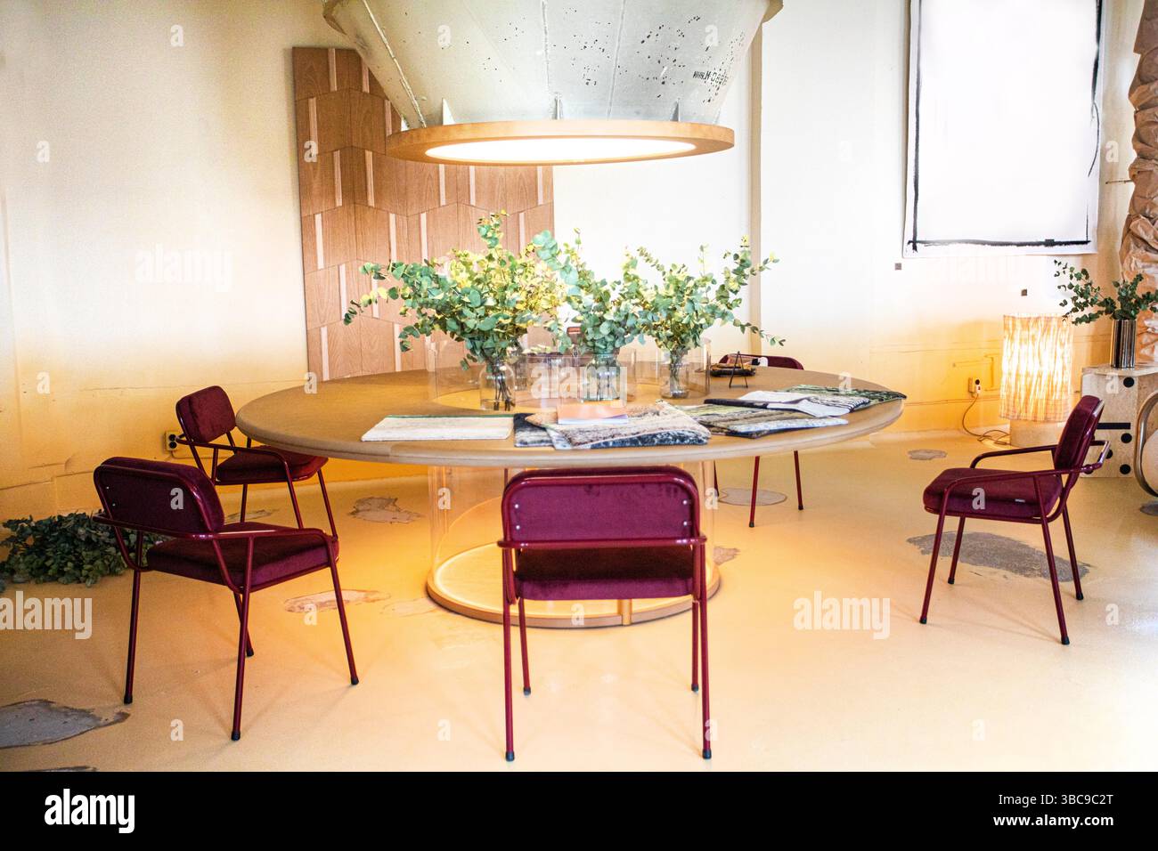 Fresh Look at Modern Minimalist Light Eco Interior Stock Photo