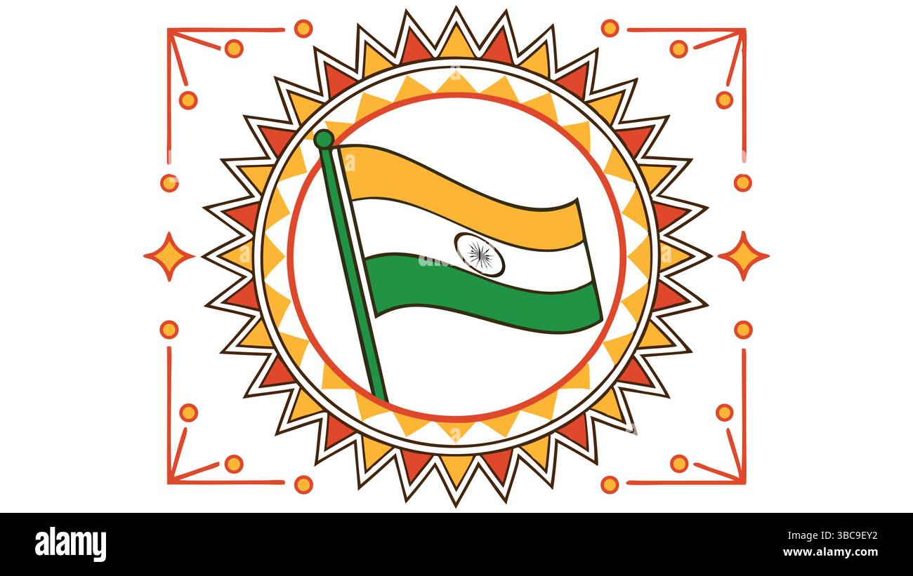 Indian flag clipart hi-res stock photography and images - Alamy