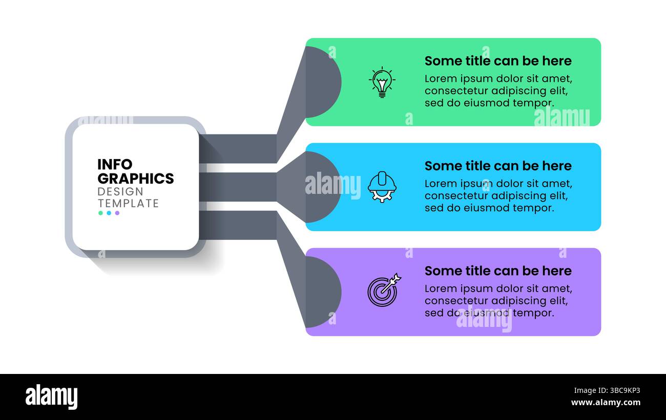 Infographic template with icons and 3 options or steps. Can be used for ...