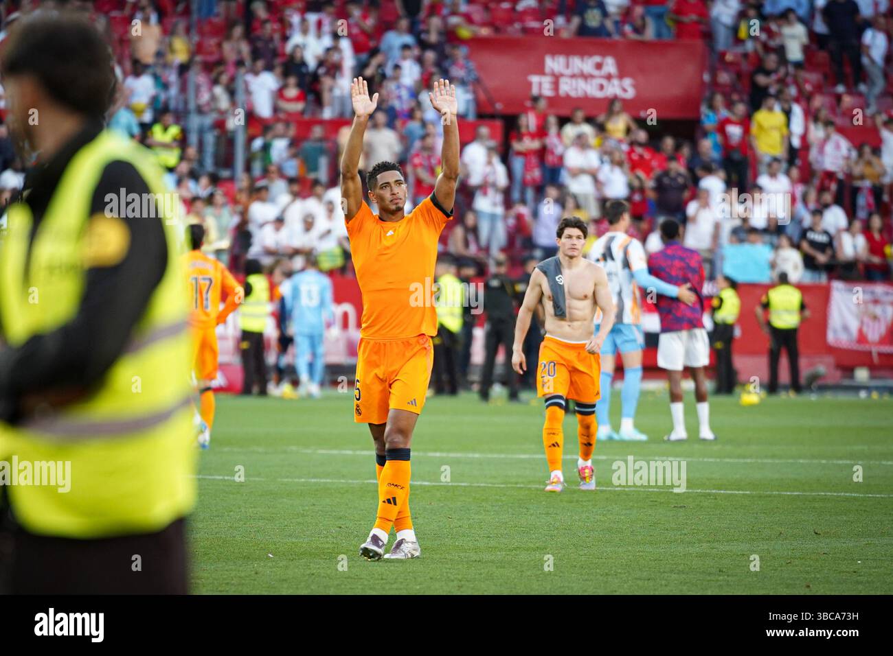 Jude Bellingham (Real Madrid) during LaLiga match between Sevilla FC and Real Madrid, at Sanchez Pizjuan on May 18, 2025 in Seville, Spain Stock Photo