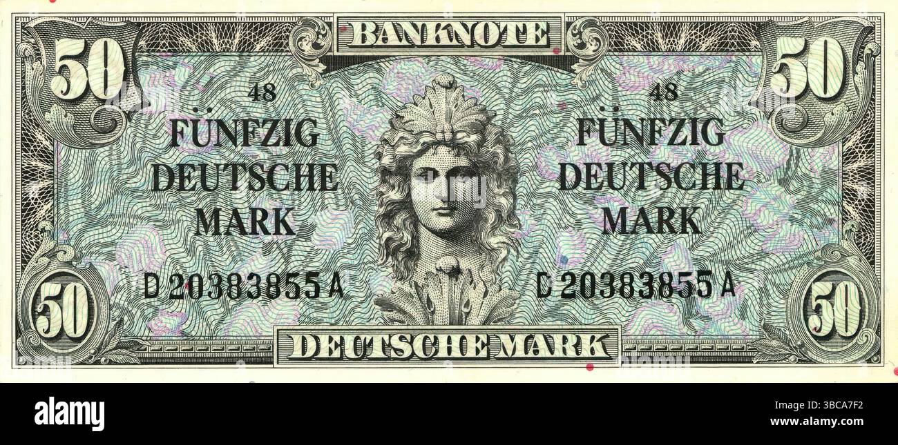 10 X 50 Deutsche Mark Geldscheine (Reproduktion) – Im Originalformat, Mit Banderole, Für Sammler & Film