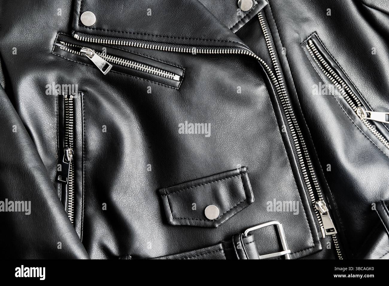 Black leather biker jacket hi-res stock photography and images - Alamy