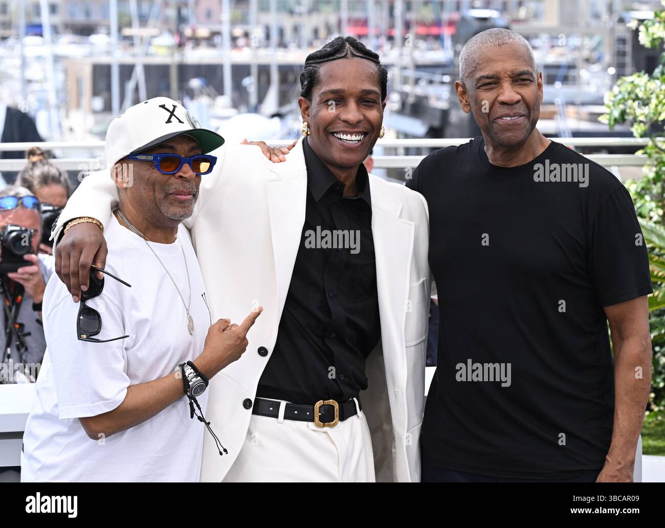 Cannes, France. May 19th, 2025. Spike Lee, ASAP Rocky and Denzel