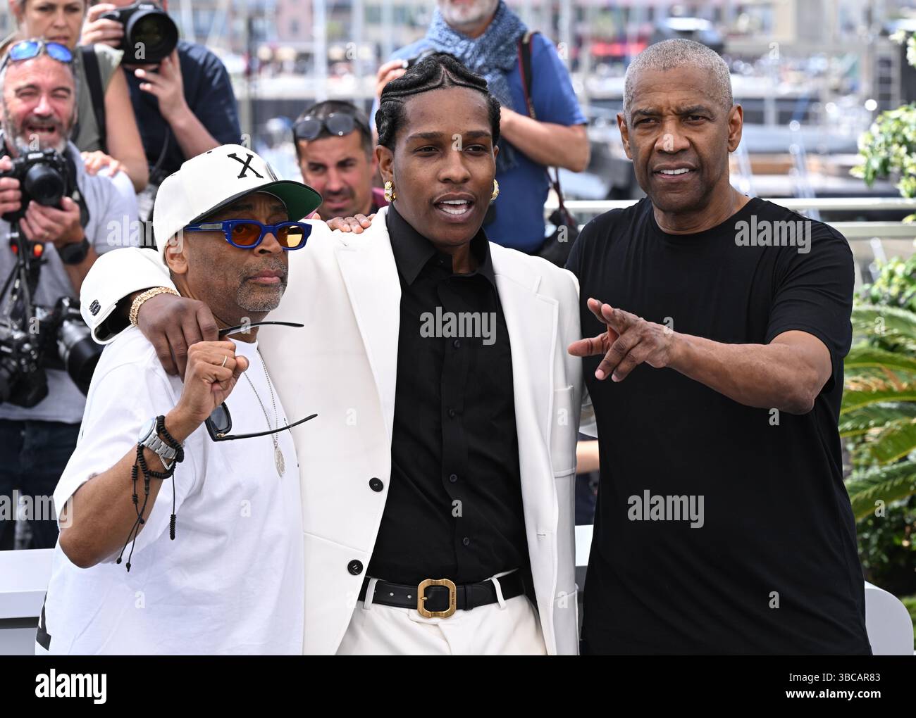 Cannes, France. May 19th, 2025. Spike Lee, ASAP Rocky and Denzel