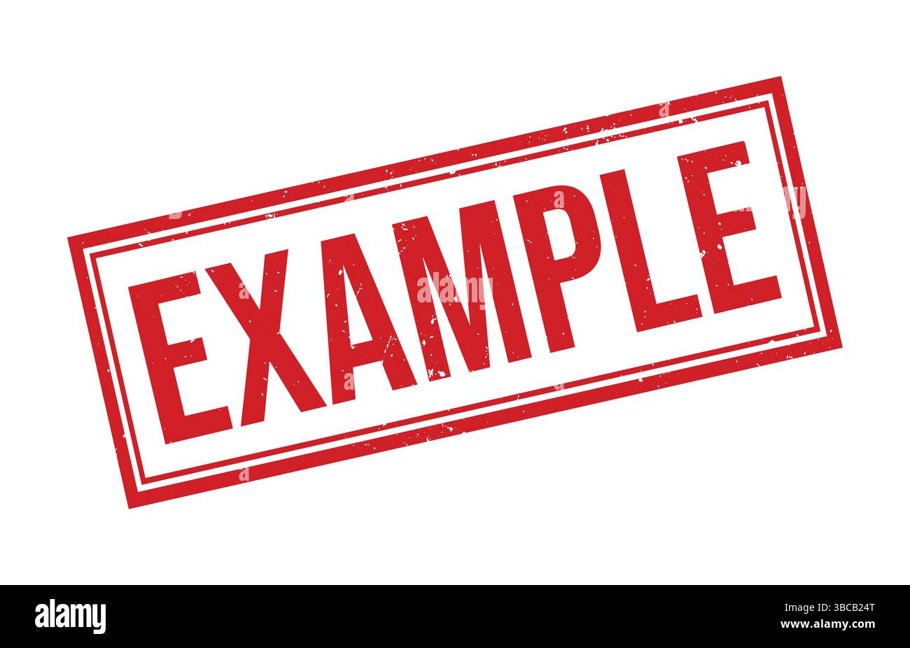 example stamp, example sign on red ink, example vector, example label, example sticker on white background Stock Vector
