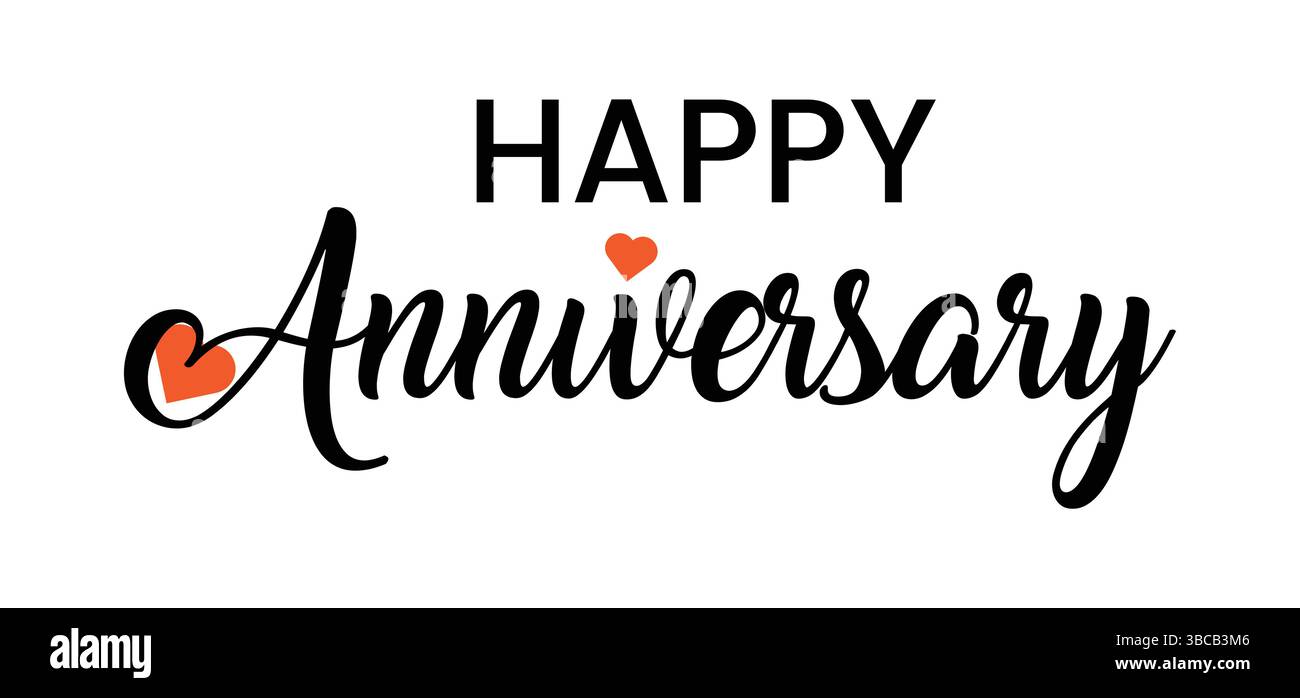 Happy Anniversary Calligraphic Inscription. Calligraphic Lettering ...