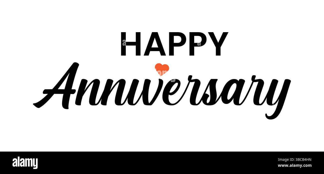 Happy Anniversary Calligraphic Inscription. Calligraphic Lettering ...
