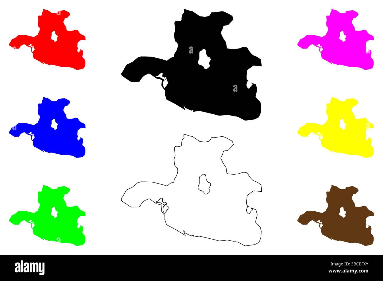 Tumkur city (Republic of India, State of Karnataka) map vector illustration, scribble sketch Tumakuru map Stock Vector