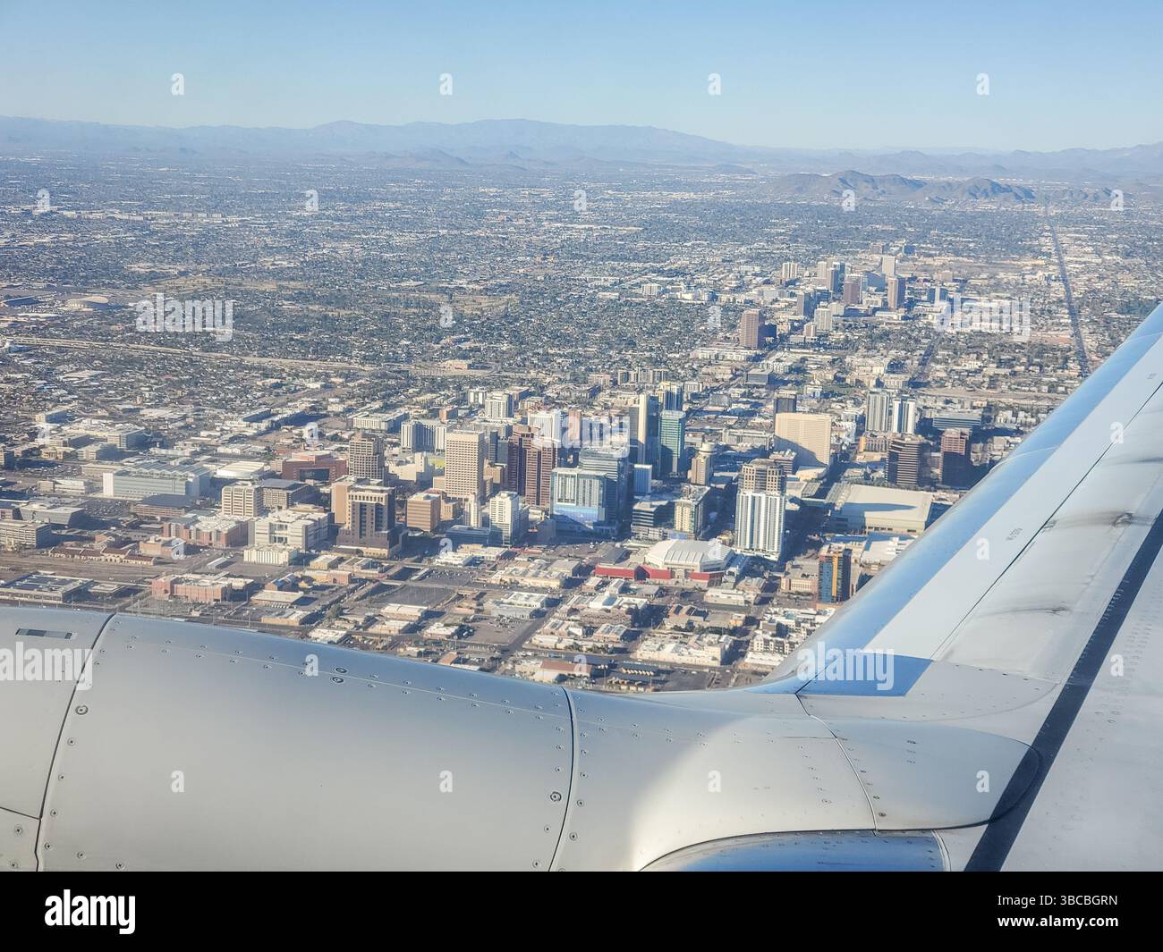 Aerial view of downtown Phoenix, Arizona. Stock Photo