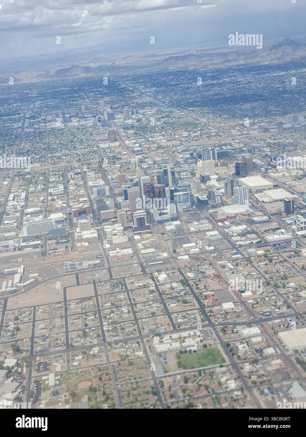Aerial view of downtown Phoenix, Arizona. Stock Photo
