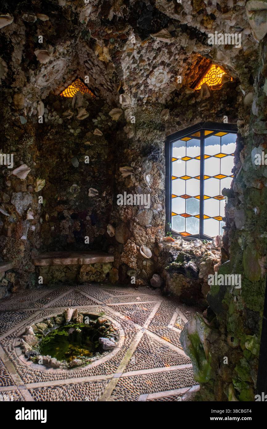 The shell grotto at the exclusive Endsleigh Hotel, one of Olga Polizzi ...