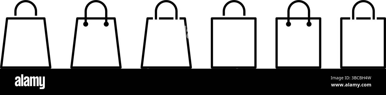 Shopping bag icon set simple design Stock Vector Image & Art - Alamy
