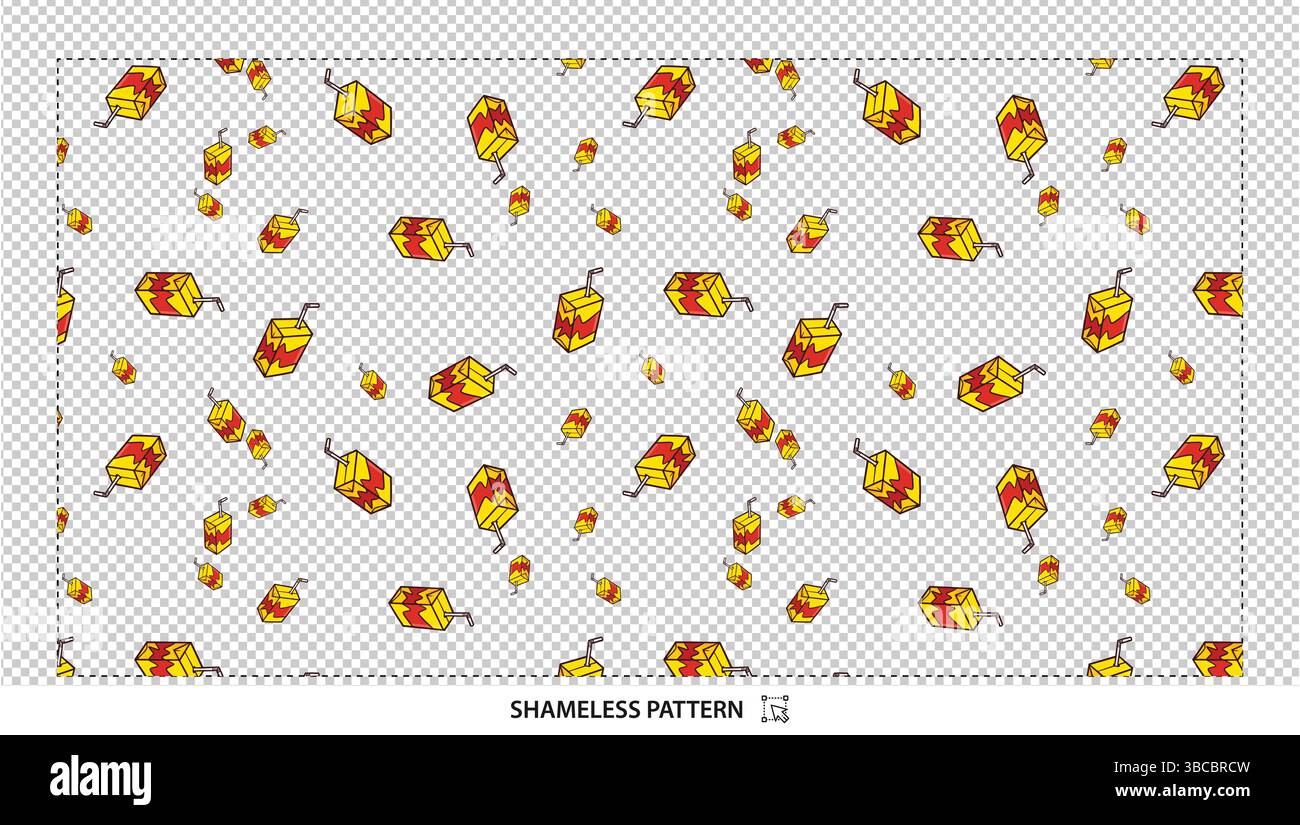 Cute Cartoon Cheese Slice and Firecracker Seamless Pattern for Fun Designs Stock Vector