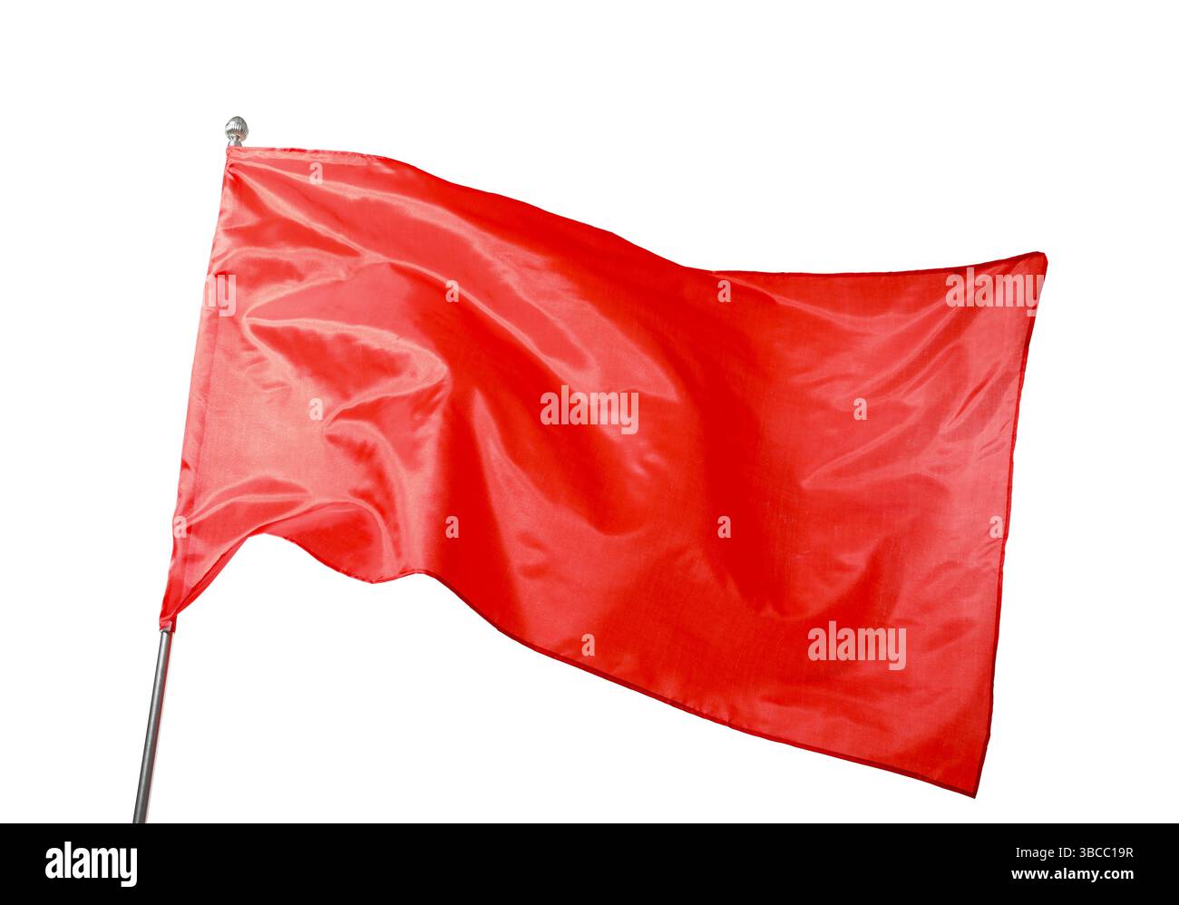 One red flag on white background. Mockup for design Stock Photo - Alamy