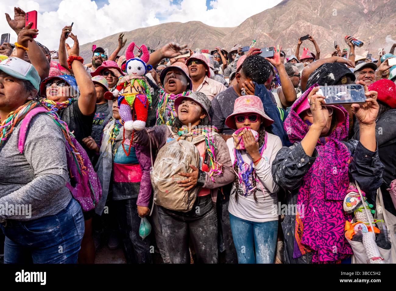 Revellers At The Annual 'Devil's Carnival' (Carnaval Diablos) In Maimara, Jujuy Province, Argentina. Stock Photo