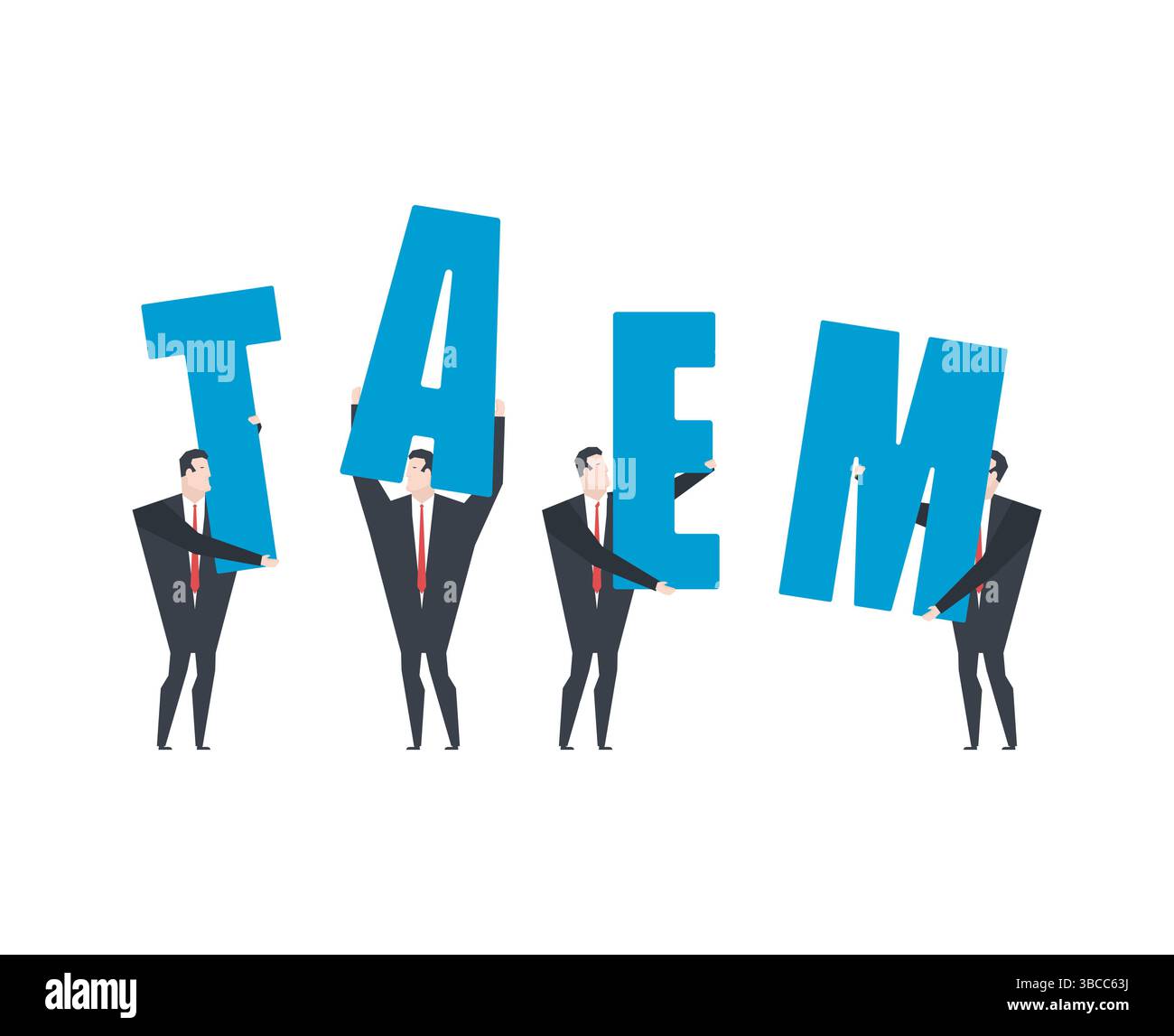 Team - people with letters. Business team Stock Vector Image & Art - Alamy