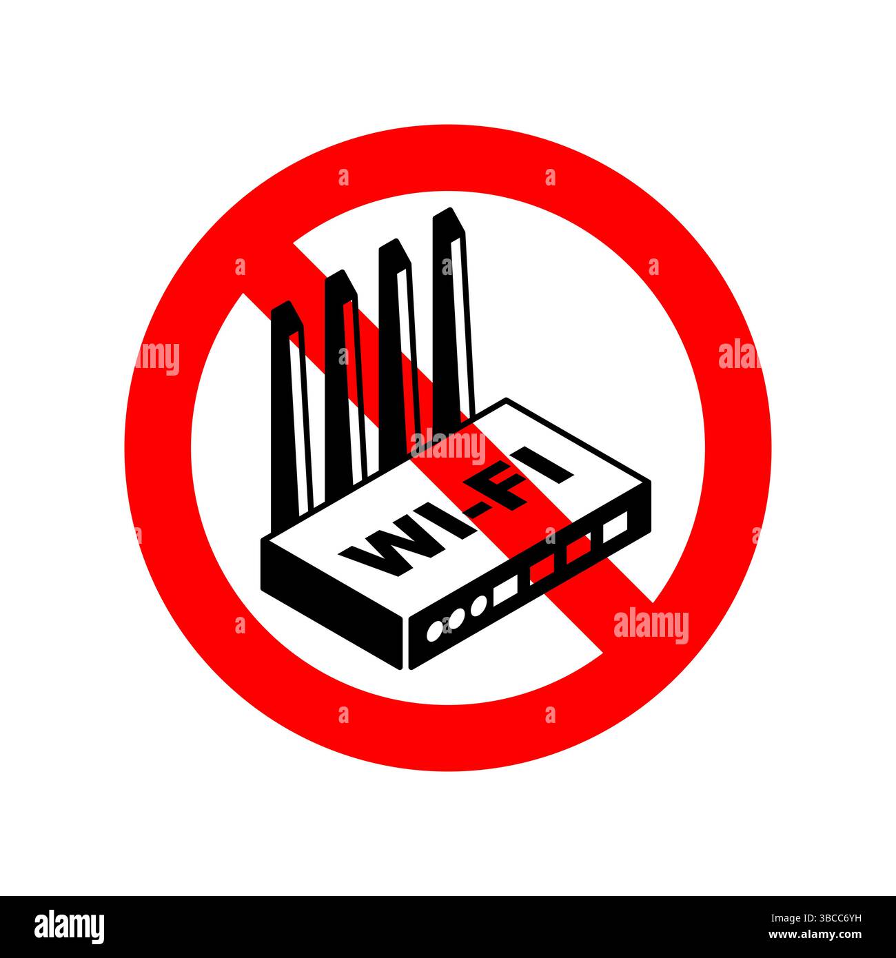 Red Box With Wifi Symbol