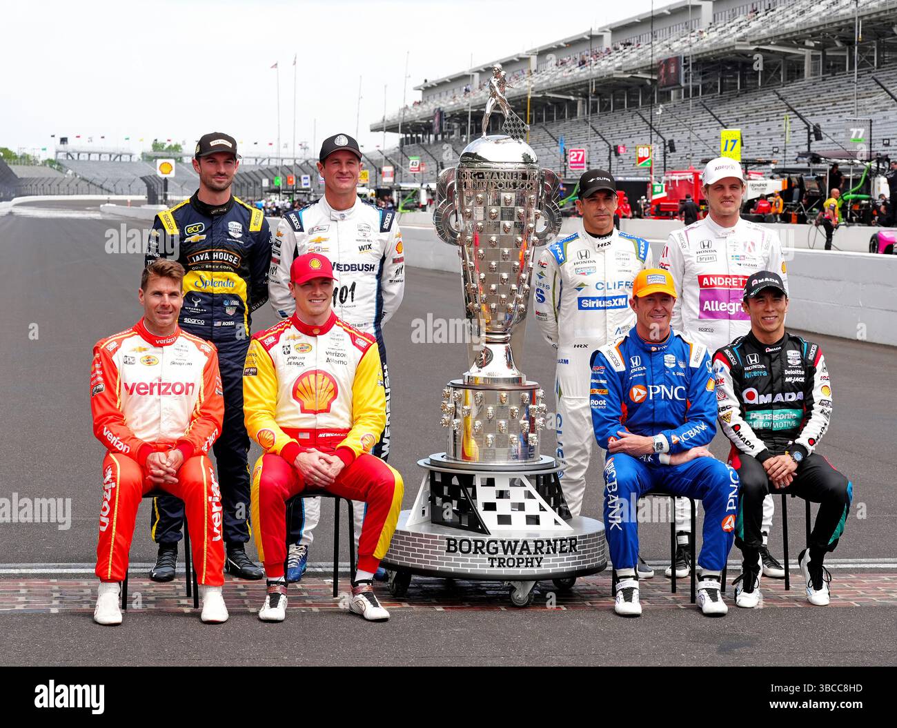 INDIANAPOLIS, IN - MAY 19: From left to right front row former Indy 500 ...