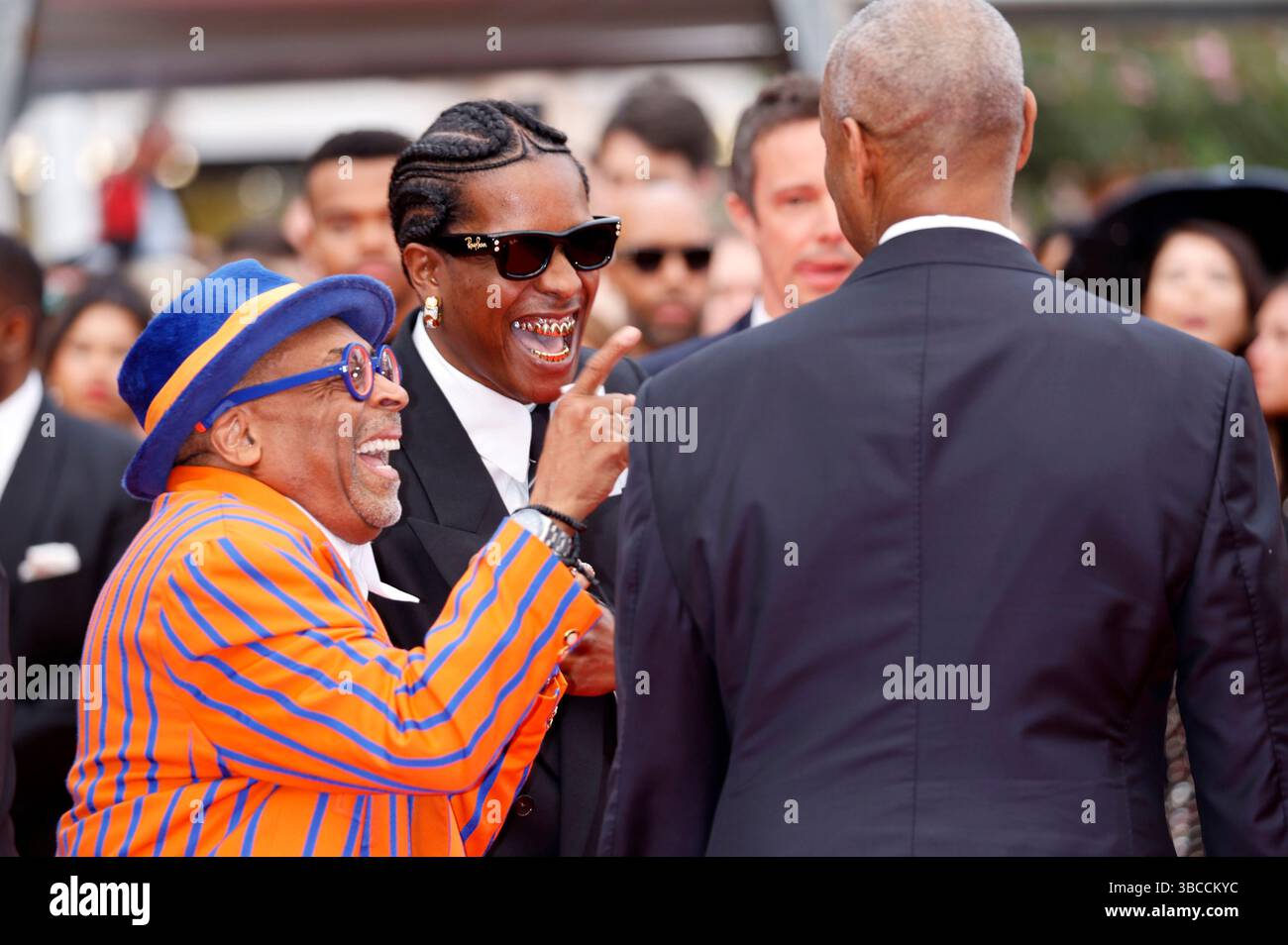 Spike Lee, ASAP Rocky und Denzel Washington bei der Premiere des