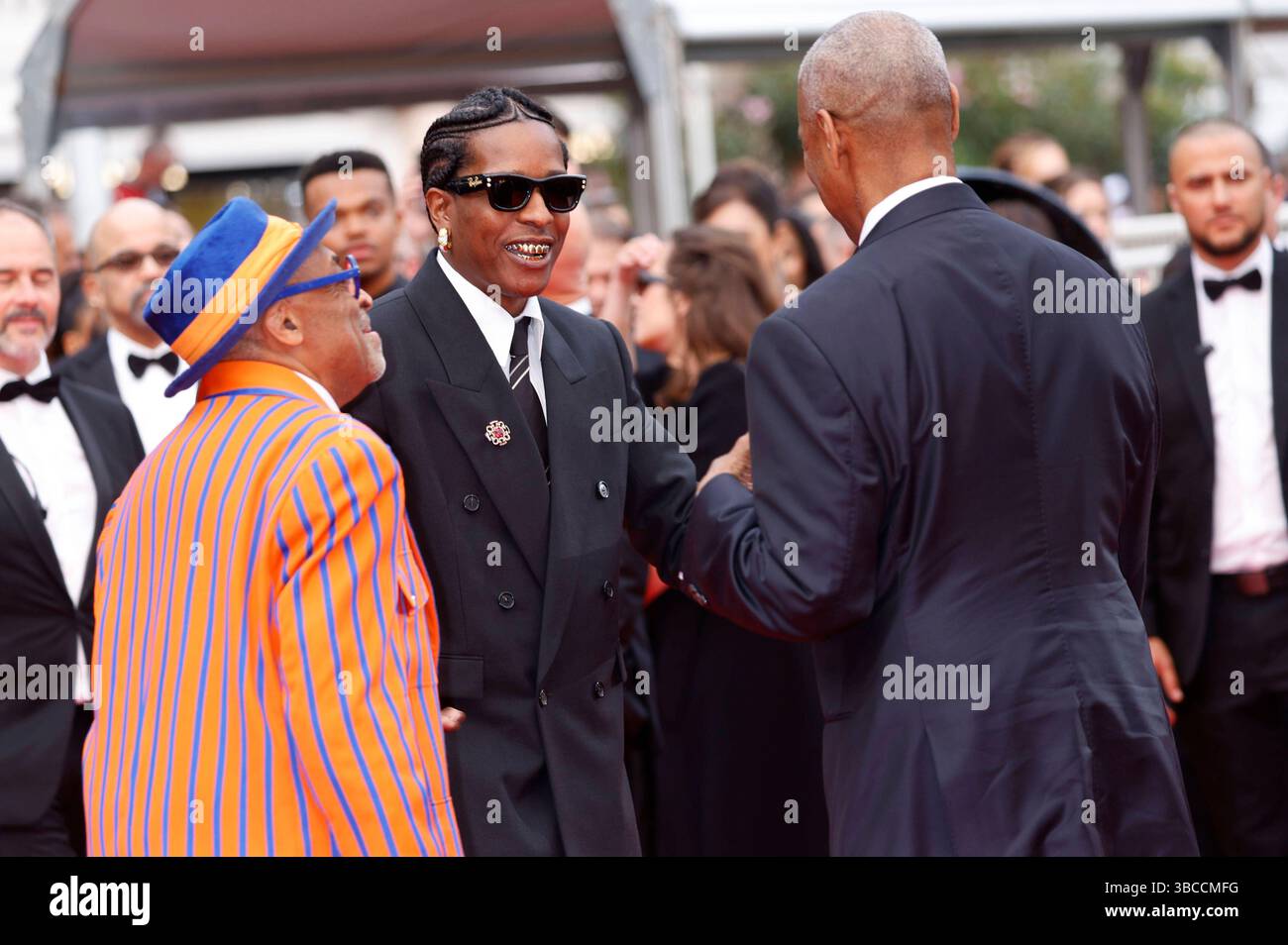 Spike Lee, ASAP Rocky und Denzel Washington bei der Premiere des