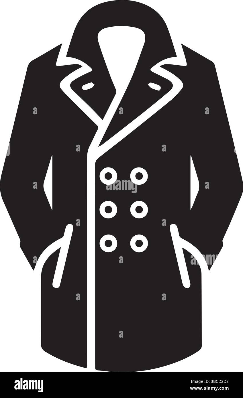 Trench coat stencil Black and White Stock Photos & Images - Alamy