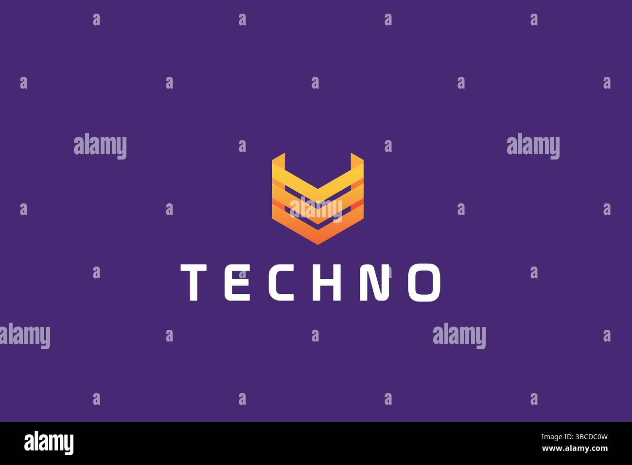 Modern Gradient Logo Business App Technology Stock Vector