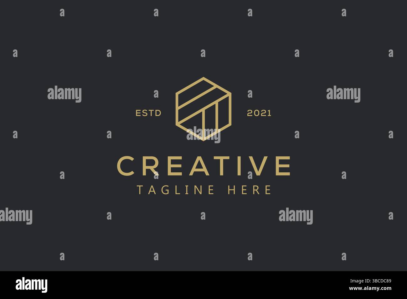 Creative Monoline Style Luxury Logo Stock Vector