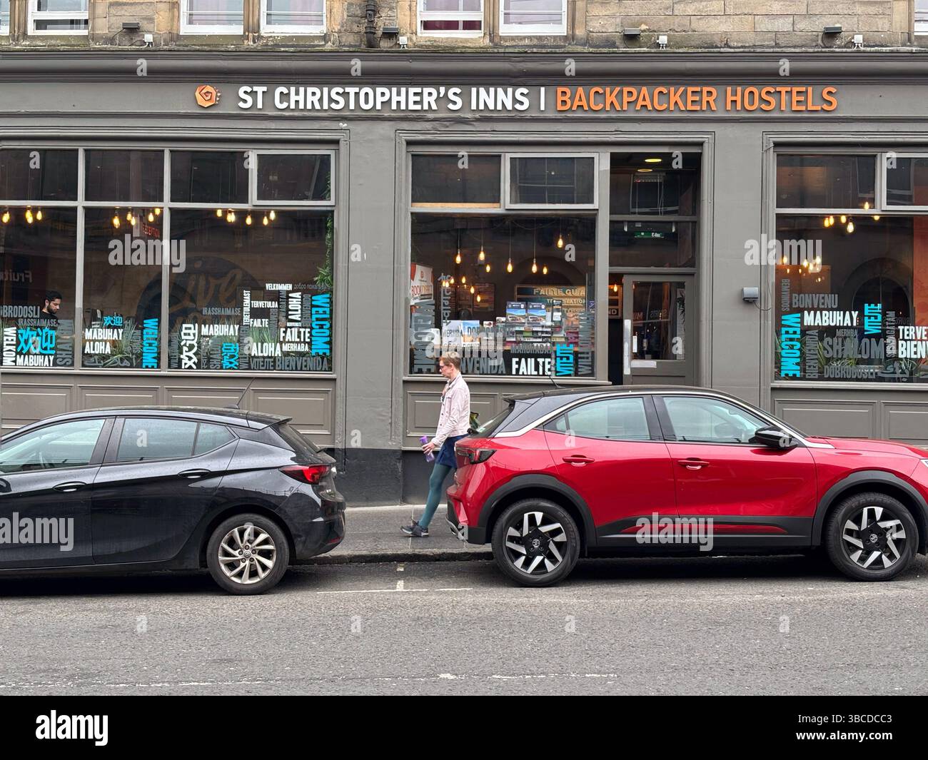 St. Christopher's Inn Backpacker Hostel, Market Street, Edinburgh Scotland - Smartphone Captured Stock Image