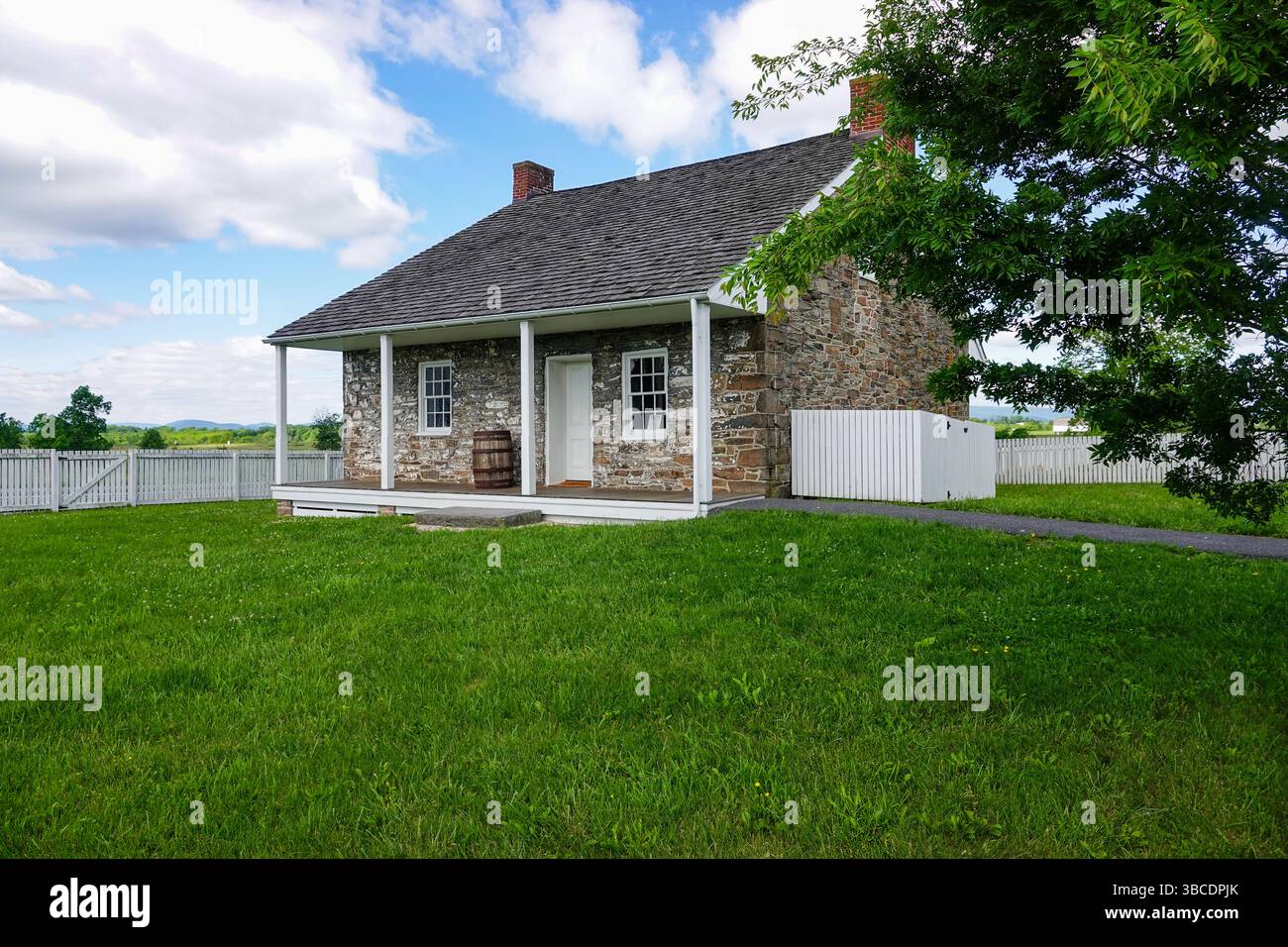 USA Pennsylvania Gettysburg National Military Park General Robert E Lee headquarters during the battle of Gettysburg home of Mary Thompson house Stock Photo