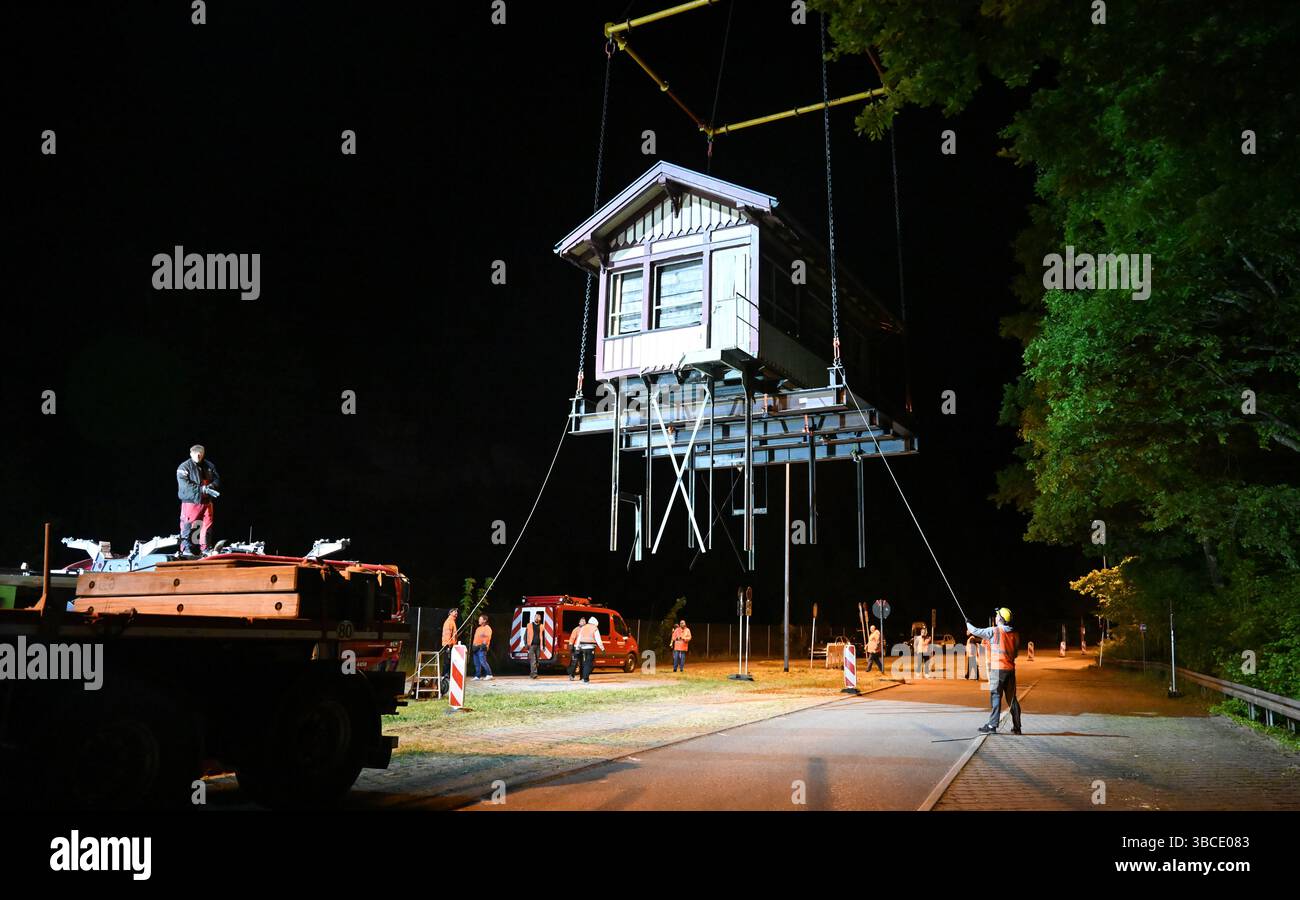 Calw, Germany. 20th May, 2025. A decommissioned signal box building on ...