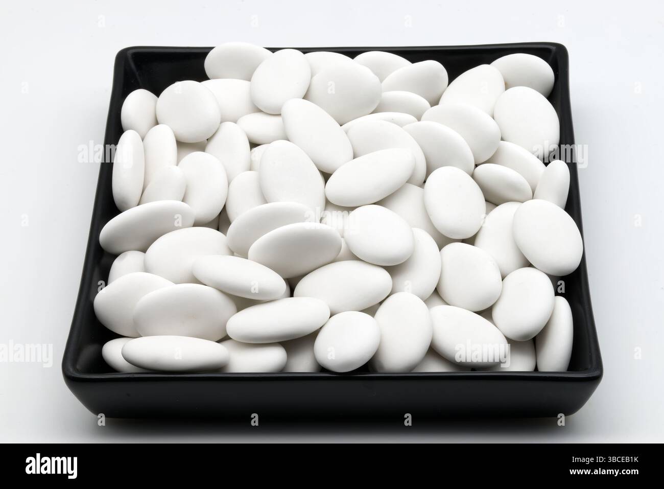 Jordan almonds isolated on white background. Stock Photo