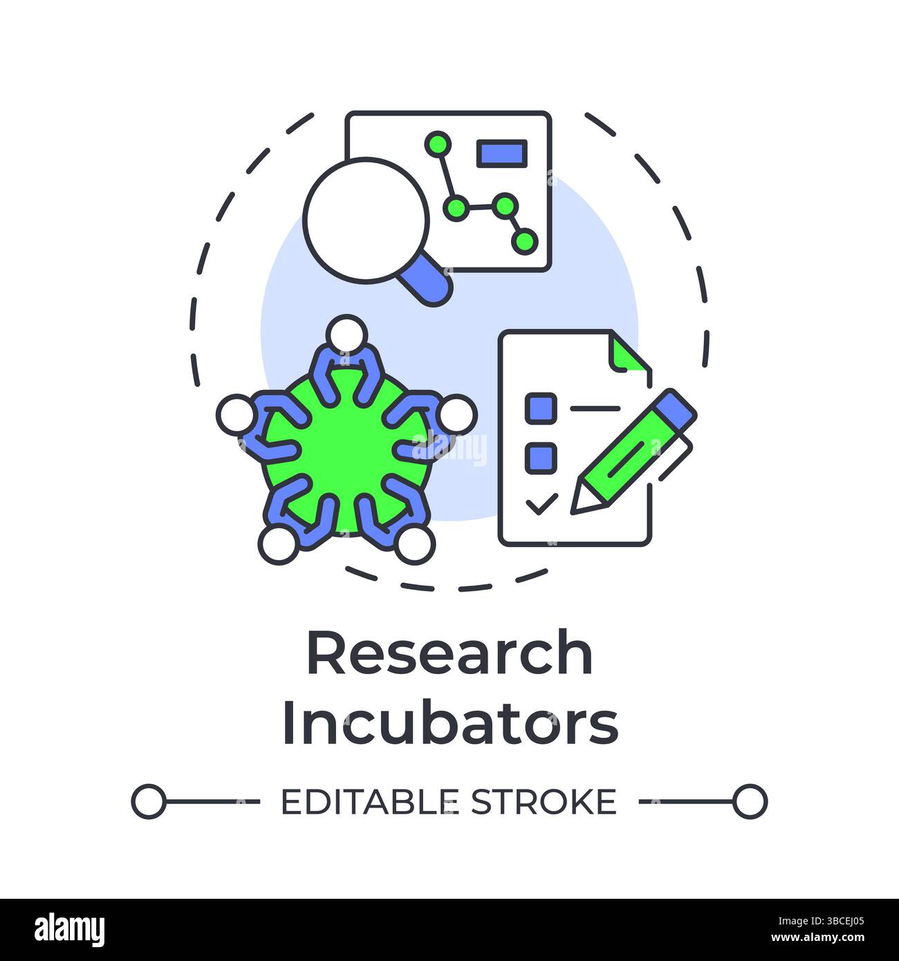 Research incubators multi color concept icon Stock Vector Image & Art ...