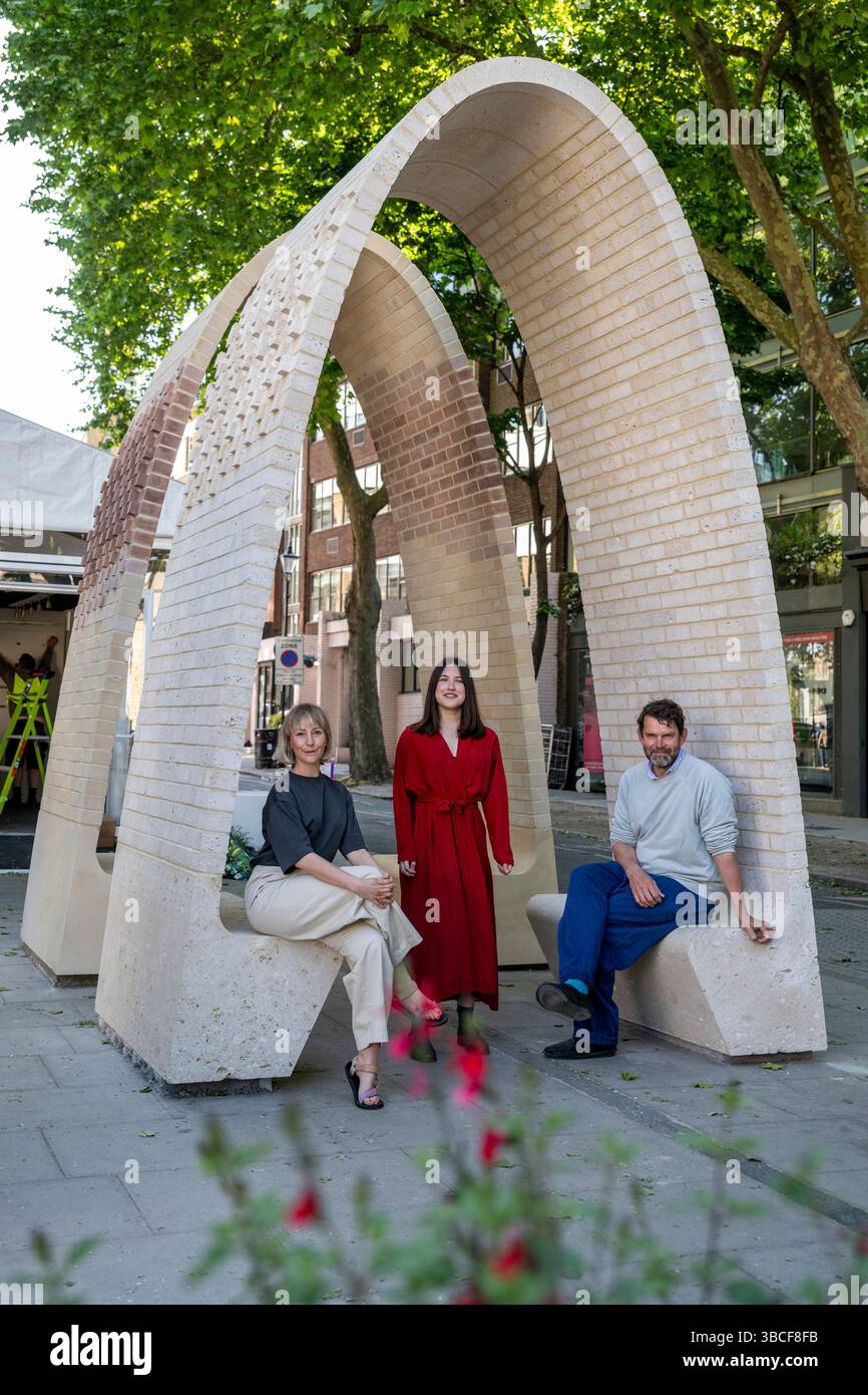 London, UK. 20 May 2025. ‘Arch Revival’, a pair of 4m tall arches made ...
