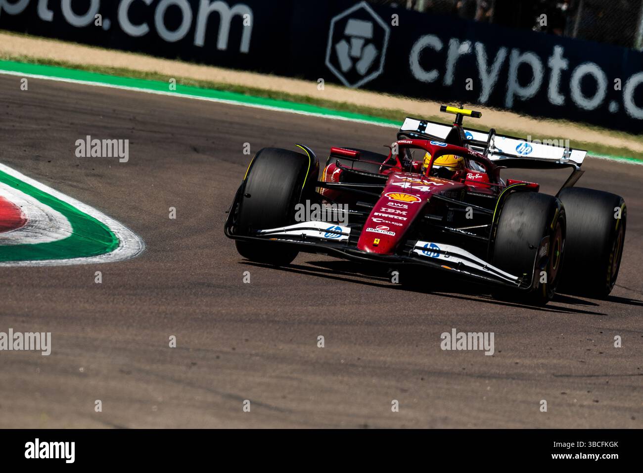 Imola, Italy - 18 May 2025, #44 Lewis Hamilton (GBR, Ferrari), Emilia-Romagna GP Stock Photo