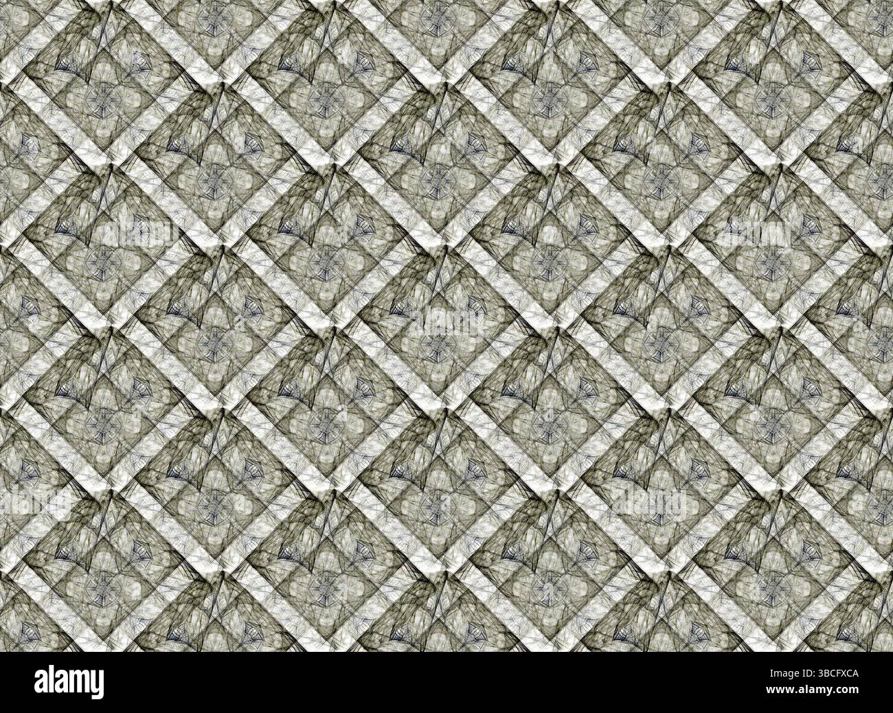 A gray seamless texture made from complex square fractal tiles Stock Photo