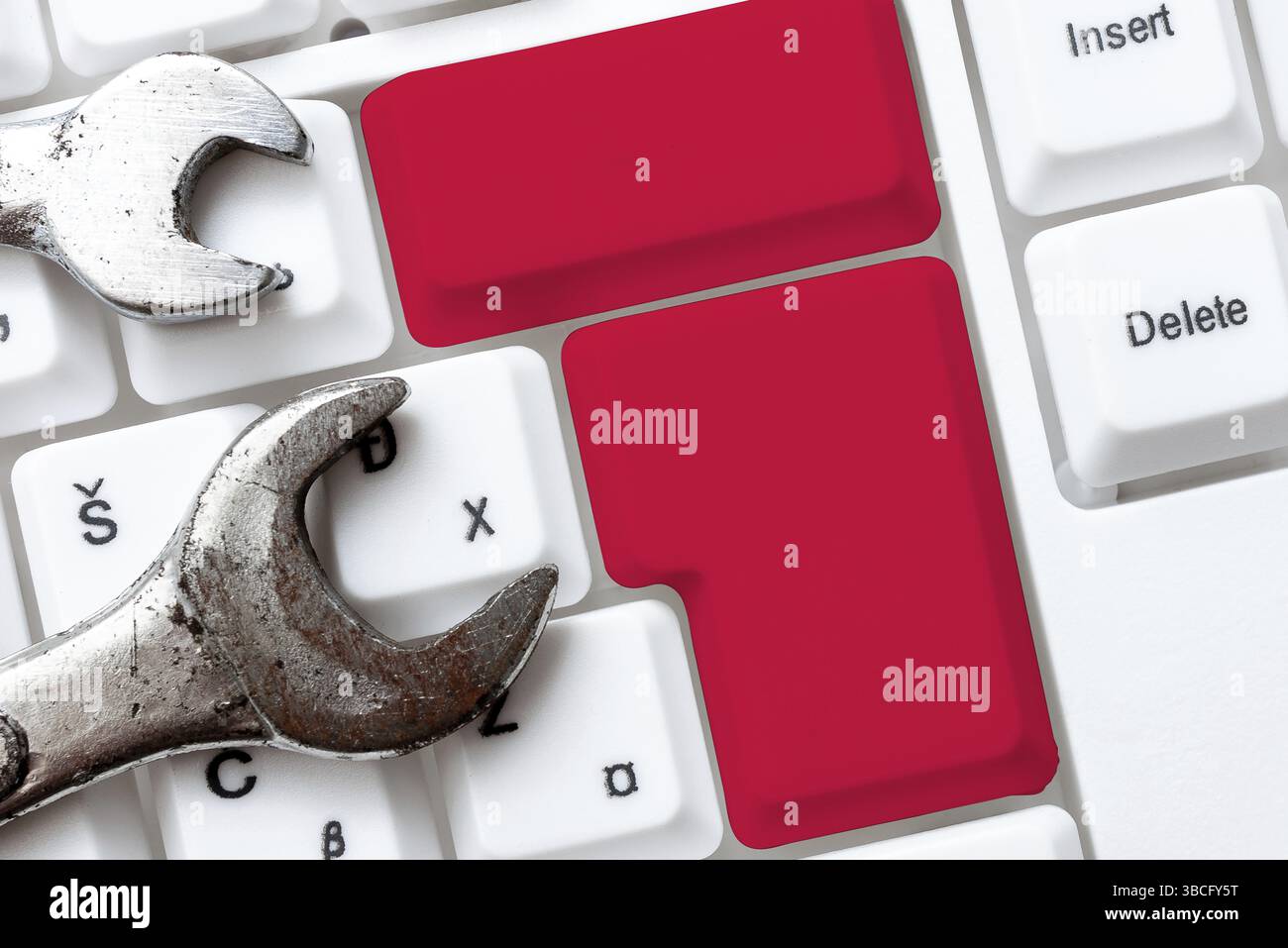 Abstract Typing Presentation Message, Retyping New Email Password Stock Photo