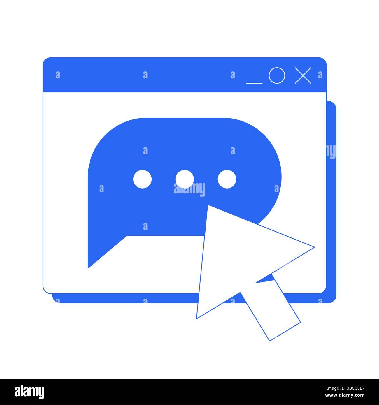 Online messaging line onboarding ui illustration Stock Vector